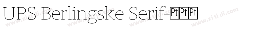 UPS Berlingske Serif字体转换